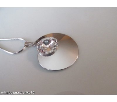 SWAROVSKI náhrdelník MUŠLE s RIVOLI 14mm-rhodium