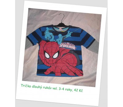 Triko s dlouhým rukávem Spiderman