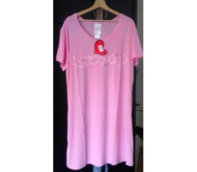 640 Dámská , dívčí ,noční košile -růžová XL