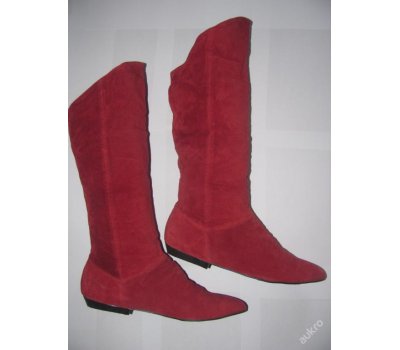 Trendy red semišové kozačky/nové/38,39 